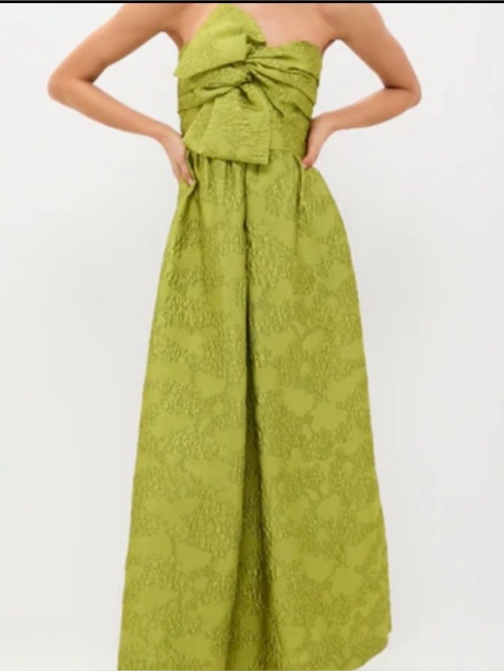 Tuckernuck Bow-Front Brocade Gown